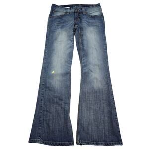 Cruel Pants Womens 5R Blue Low Rise 5 Pocket Design Flare Leg Casual Jeans